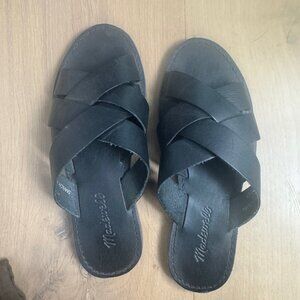 Madewell Black Leather Sandals